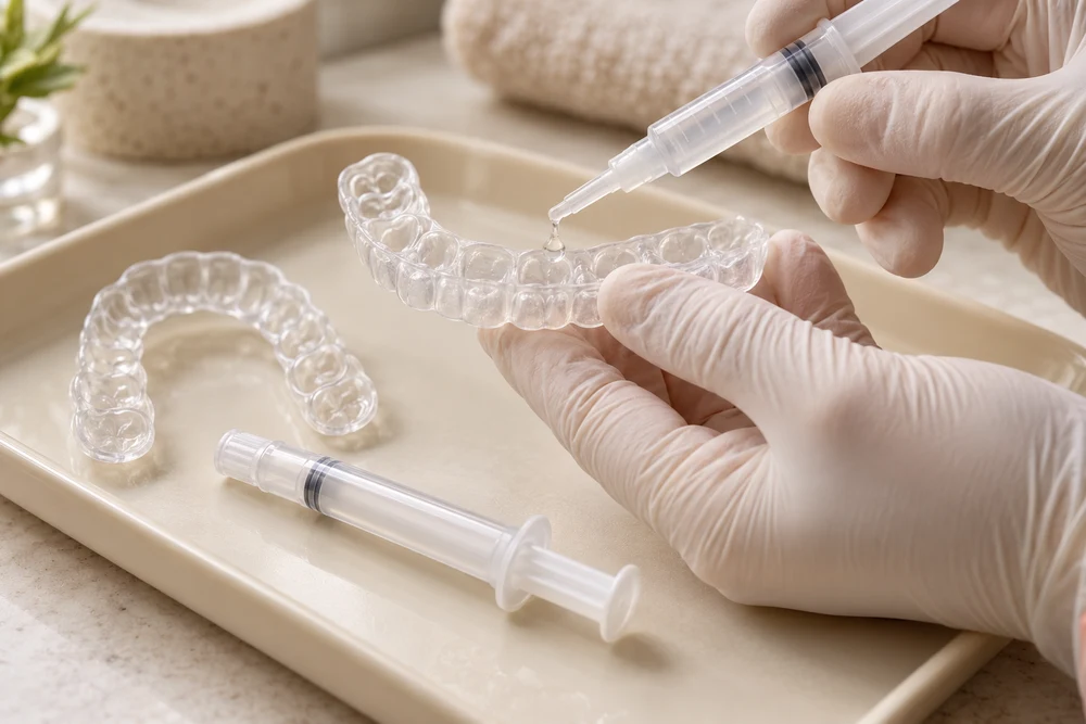Preparación de una férula de blanqueamiento con gel dental