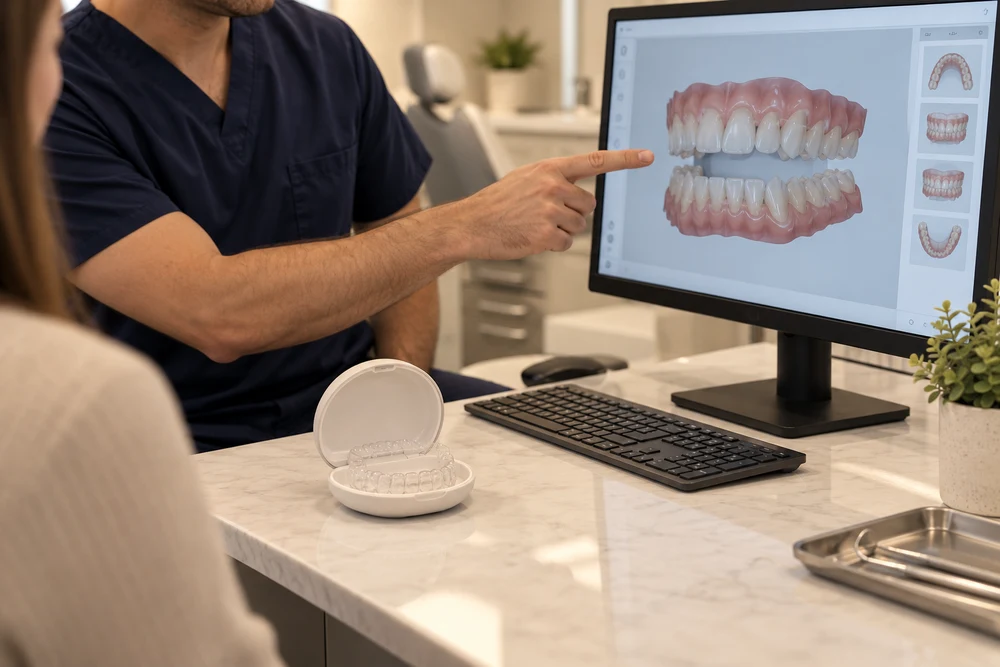 Planificación de ortodoncia con un modelo digital de las arcadas